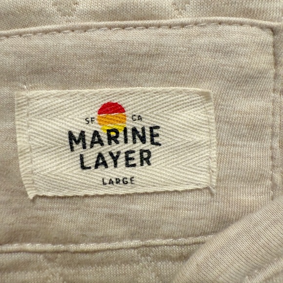 MARINE LAYER Corbet Quilted Liner Jacket in Warm‎ Oatmeal size Large - Picture 6 of 13